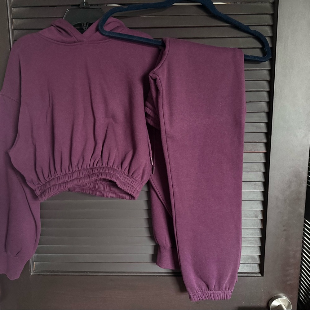Purple Hoodie and Joggers Set